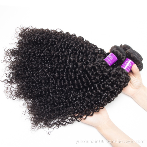 Grade 10A Pure Virgin Hair Cuticle Aligned Brazilian Hair Curly Wave Hair Extension with 4x4 Lace Closure for Women